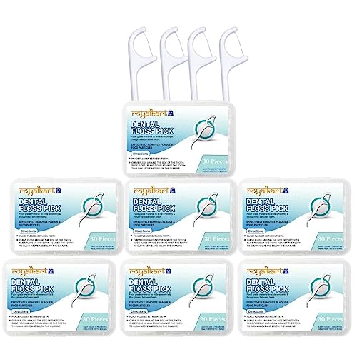 Royalkart® 3 in 1 Tooth Cleaning Dental Floss Toothpicks for Clean Teeth Fresh Breath and Healthy Gums (Pack Of 210pcs). - Image 1