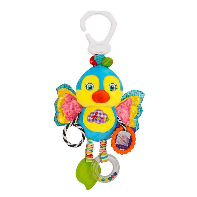 Happy Monkey Hanging Plush Soft Toy Rattle for Babies, Safe Crib & Stroller Toy with Squeaker and Crinkle, 3M+ - Image 1