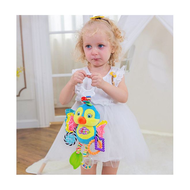 Happy Monkey Hanging Plush Soft Toy Rattle for Babies, Safe Crib & Stroller Toy with Squeaker and Crinkle, 3M+ - Image 2