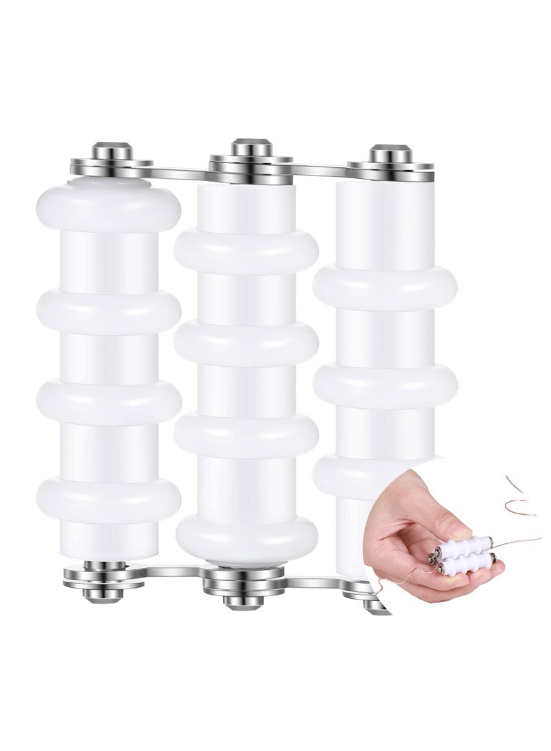 2 Pieces Nylon Wire Straightener, Jewelry Wire Straightener Wire Floral Wire Straightener Wrapping Tools for Jewelry Making DIY Crafts Aluminum Wire Craft Line Straightening, 3 Rollers - Image 1