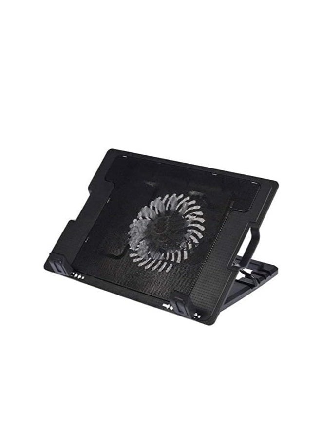 Generic Cooling Pad with Fan, 2 USB Ports and LED Light for Laptop, Notebook, MacBook, Black  - Image 3