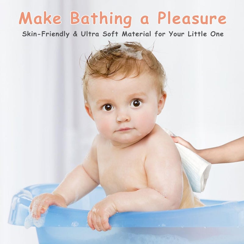 AIDEA Burp Cloths-20"x10", Muslin Burp Cloths for Babies, Highly Absorbent Cotton Burp Cloths, Large Soft Breathable Baby Rags for Boys and Girls, Newborn Essentials, White-10 Pack - Image 4