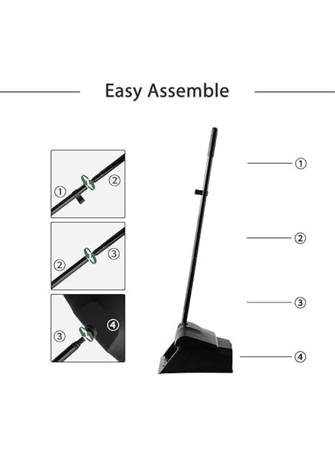 Commercial Lobby Broom and Dustpan Set with Long Handle for Indoor and Outdoor Cleaning - Image 3