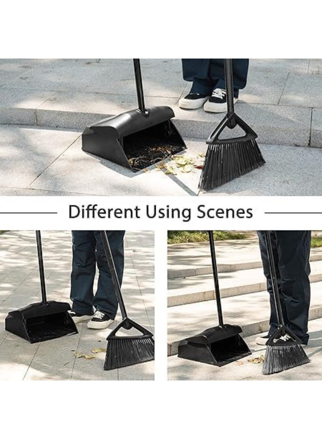 Commercial Lobby Broom and Dustpan Set with Long Handle for Indoor and Outdoor Cleaning - Image 5