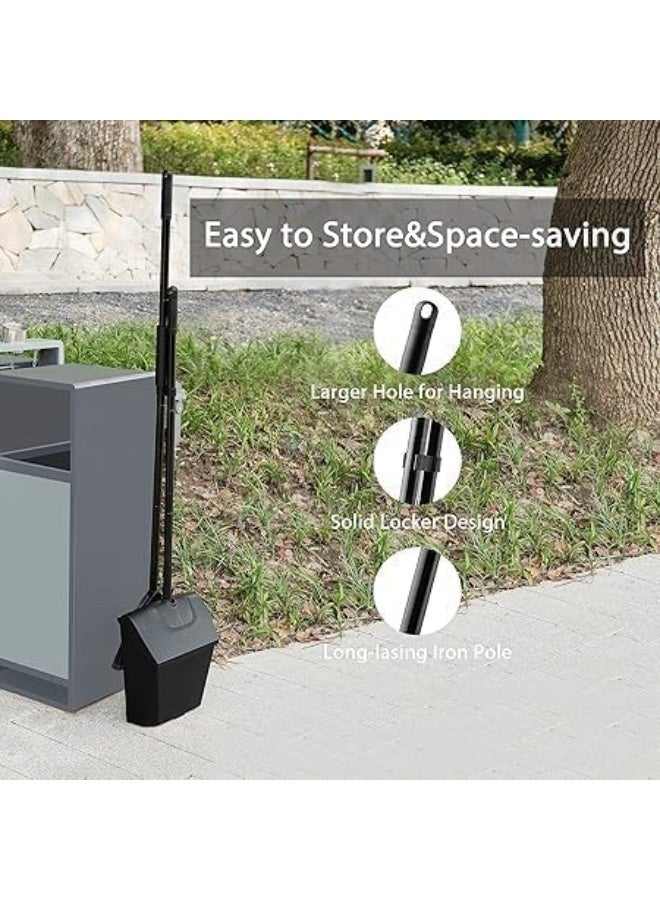 Commercial Lobby Broom and Dustpan Set with Long Handle for Indoor and Outdoor Cleaning - Image 4