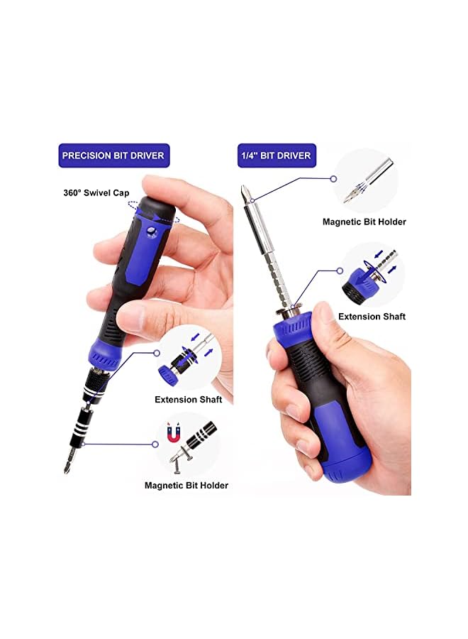 PROMASS promass Precision Screwdriver Set 191-Piece Multi-Bit Screwdriver 1/4 Inch Nut Driver Home Improvement Tool Electronic Repair Kit for Computer, iPhone, Laptop, PC, Cell Phone, PS4, Xbox, Nintendo  - Image 5