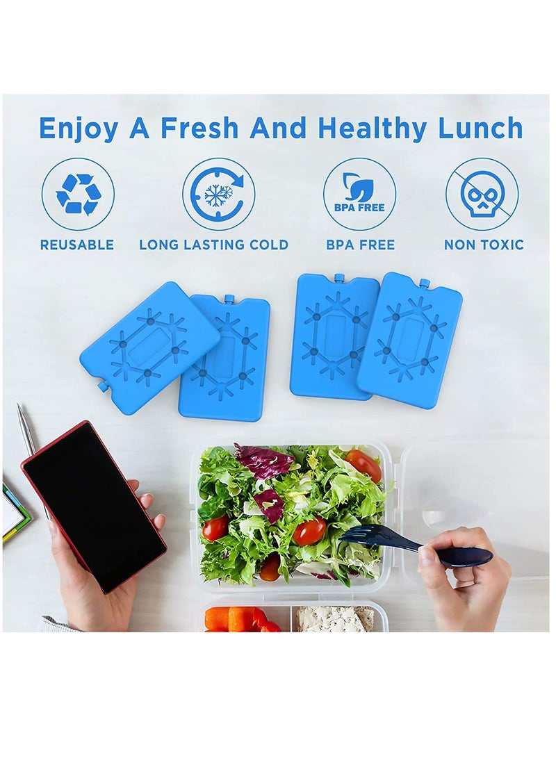 Zikra Ice Packs for Lunch Box  Reusable Ultra Thin Freezer Packs  Long Lasting Cool Packs for Coolers Keep Food Fresh and Cold in Lunch Boxes and breastmilk Bags - Image 2