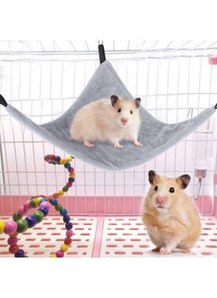 Zerodis Zerodis Hamster Hammock for Small Pet Triangle Hammock Hanging Bed for Squirrel Hamster Sugar Glider Guinea Pig(Gray)  - Image 2
