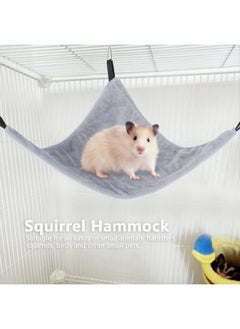 Zerodis Zerodis Hamster Hammock for Small Pet Triangle Hammock Hanging Bed for Squirrel Hamster Sugar Glider Guinea Pig(Gray)  - Image 5