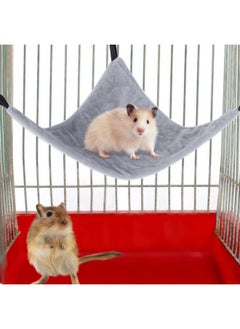 Zerodis Zerodis Hamster Hammock for Small Pet Triangle Hammock Hanging Bed for Squirrel Hamster Sugar Glider Guinea Pig(Gray)  - Image 4