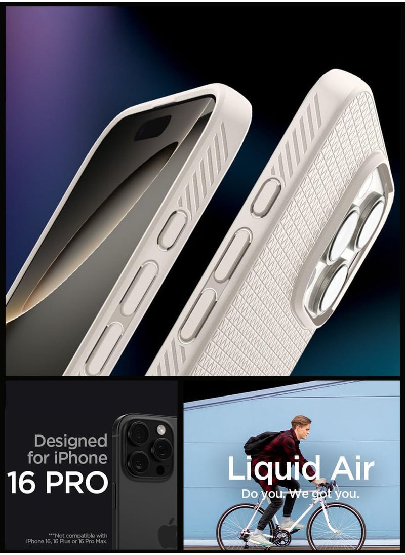 Spigen Liquid Air for iPhone 16 Pro Case Cover (2024) - Natural Titanium  - Image 2