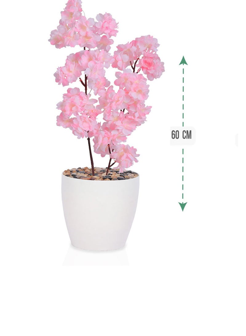 سي او أرماء شجرة زهور الكرز الوردية الاصطناعية 60 سم