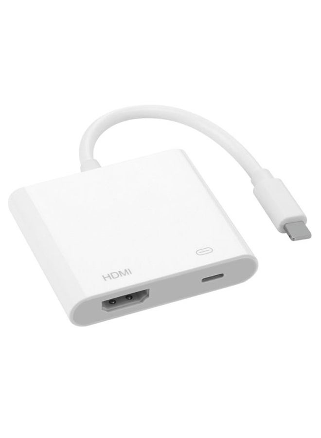 iOS To HDMI HD Video Converter Adapter White