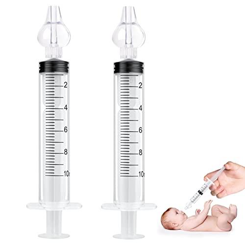 Vicloon Baby Nasal Irrigator 2PCS Nasal Syringe for Baby Syringe Nasal Irrigator with Cleanable and Reusable Silicone Nasal Suction Tip forIrrigation Nasal Spray Nasal HygieneTransparent - Image 1