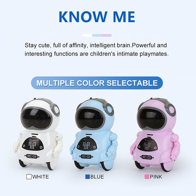 939A Pocket Robot Talking Interactive Dialogue Voice Recognition Record Singing Dancing Telling Story Mini Robot Toy - Image 4