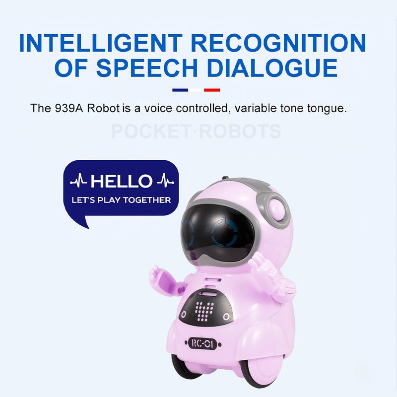 939A Pocket Robot Talking Interactive Dialogue Voice Recognition Record Singing Dancing Telling Story Mini Robot Toy - Image 5