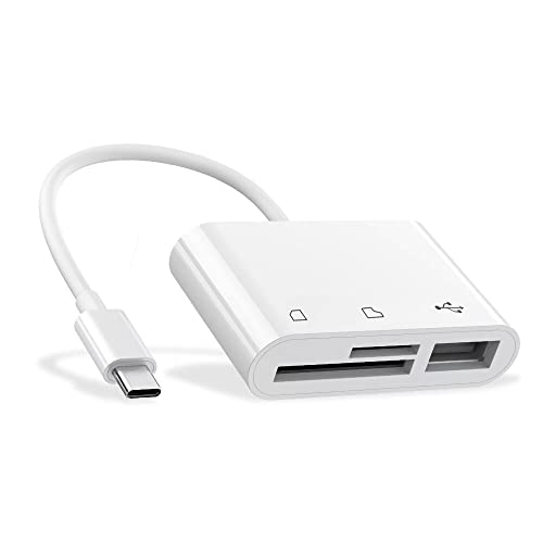RayCue USB C to Micro SD TF Memory Card Reader, 3-in-1 USB Camera Card Reader Adapter Compatible with iPhone 15,iPad Pro, MacBook Pro/Air, Chromebook XPS, Galaxy S10/S9 and More USB C Devices - Image 1