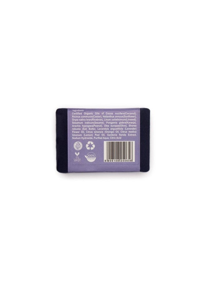 Rustic Art Organic Lavender Soap | Soothing, Relaxing | Lemon & Orange | Coldprocessed | Purifying | For Women & Men | 100g - Image 3