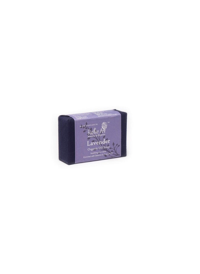 Rustic Art Organic Lavender Soap | Soothing, Relaxing | Lemon & Orange | Coldprocessed | Purifying | For Women & Men | 100g - Image 4