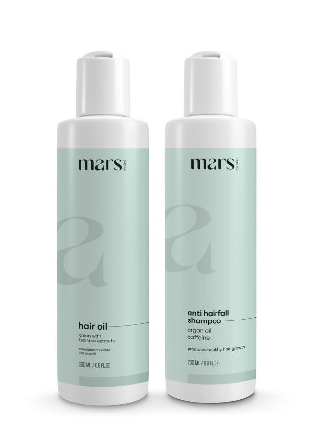 Hair Growth Oil (200ml) & Anti Hair Fall DHT Blocker Hair Shampoo (200ml) - Hair Nourishing Combo Pack - Power Of Natural Ingredients - Better Hair Growth & Nourishment