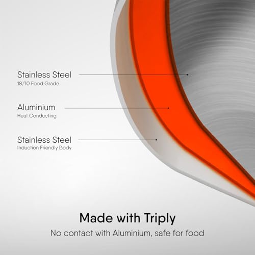 Stahl Artisan Triply 300 ml, 10 cm Stainless Steel Tadka Pan | Gas & Induction Compatible | for Spice Tempering, Seasoning & Frying Dal/Spices - Image 2