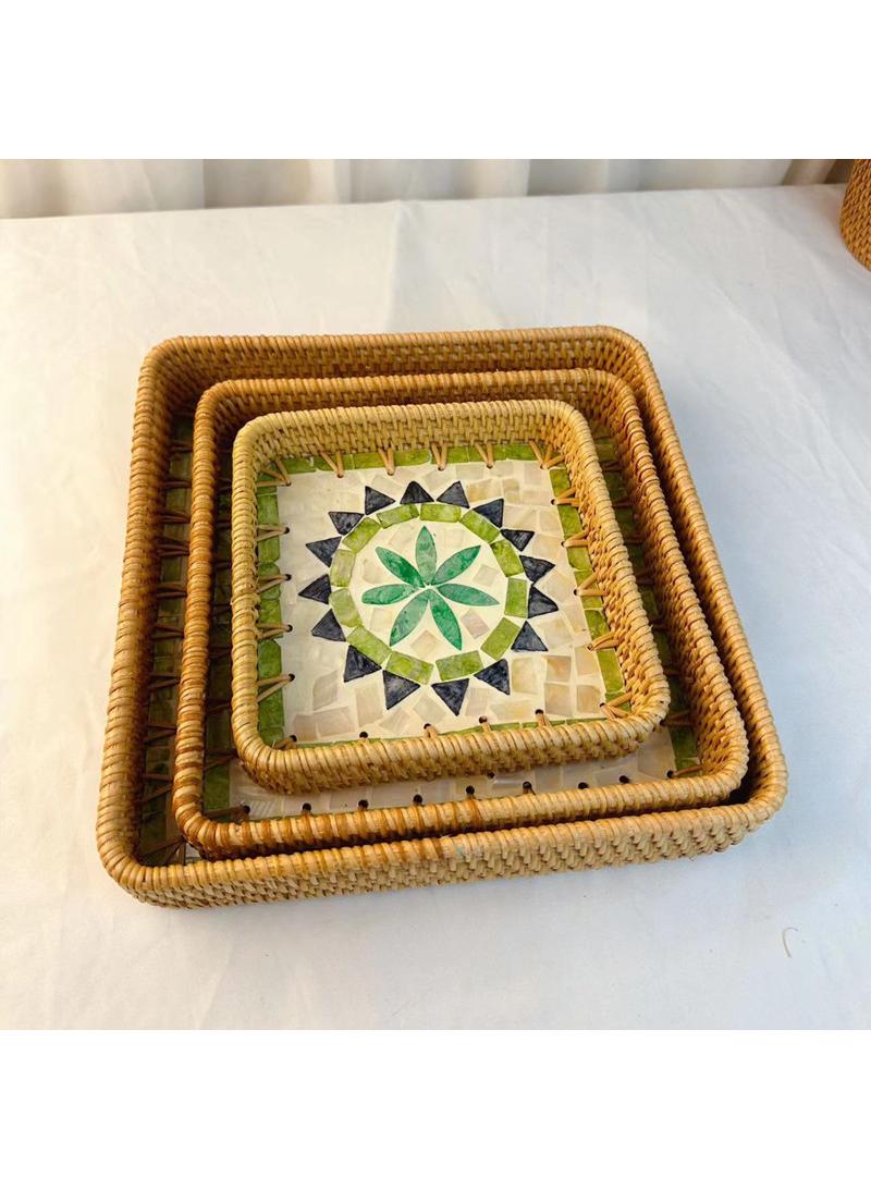 general 3-Piece Vegetable Fruit Storage Basket Dim Sum Tray - Image 1