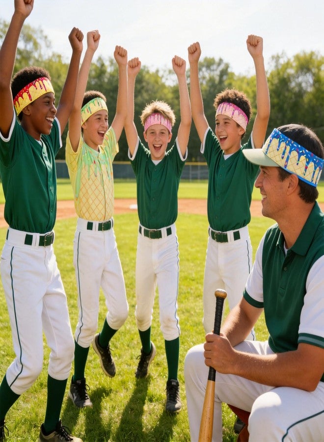 Foyods 4PC Youth Baseball Headbands for Boys - Elastic Sweatband for Boys Baseball Men Women - Sports Headbands for Basketball Football Golf Team Gift - Soft Athletic Sweat Band for Teens Youth Professional - Image 3