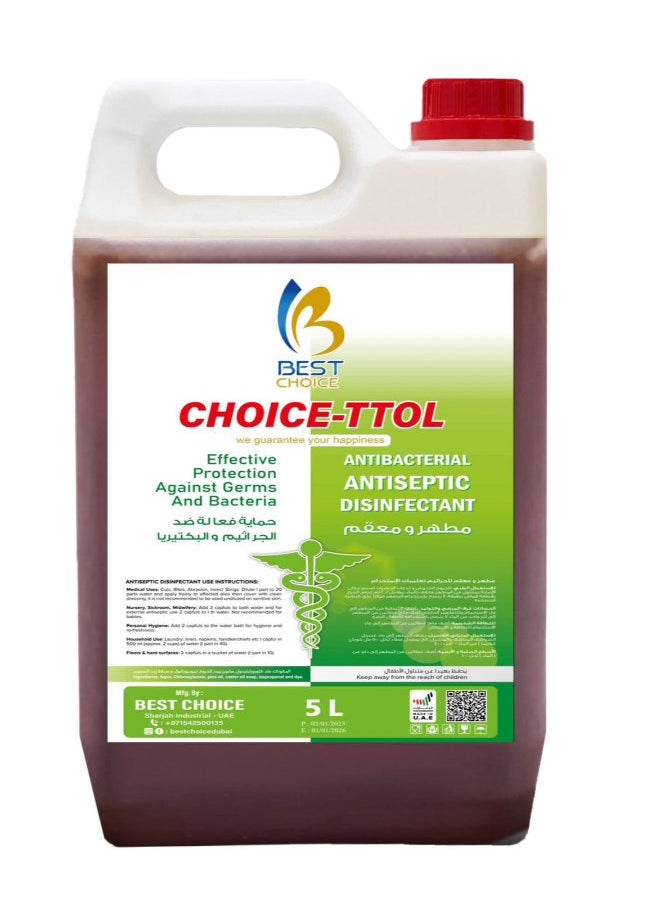 Best Choice Choice-toll 5L Antiseptic Disinfectant for Toilet and Floor - 99.9% Effective  - Image 1