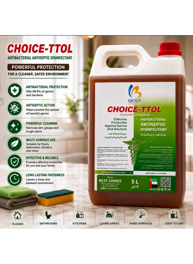 Best Choice Choice-Ttol 5L Antiseptic Disinfectant for Toilet and Floor - 99.9% Effective - Image 4