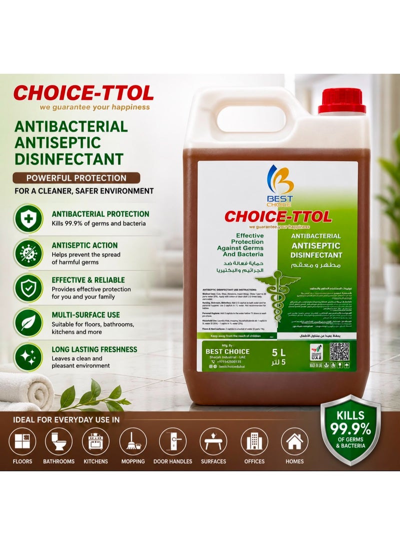 Best Choice Choice-Ttol 5L Antiseptic Disinfectant for Toilet and Floor - 99.9% Effective - Image 5