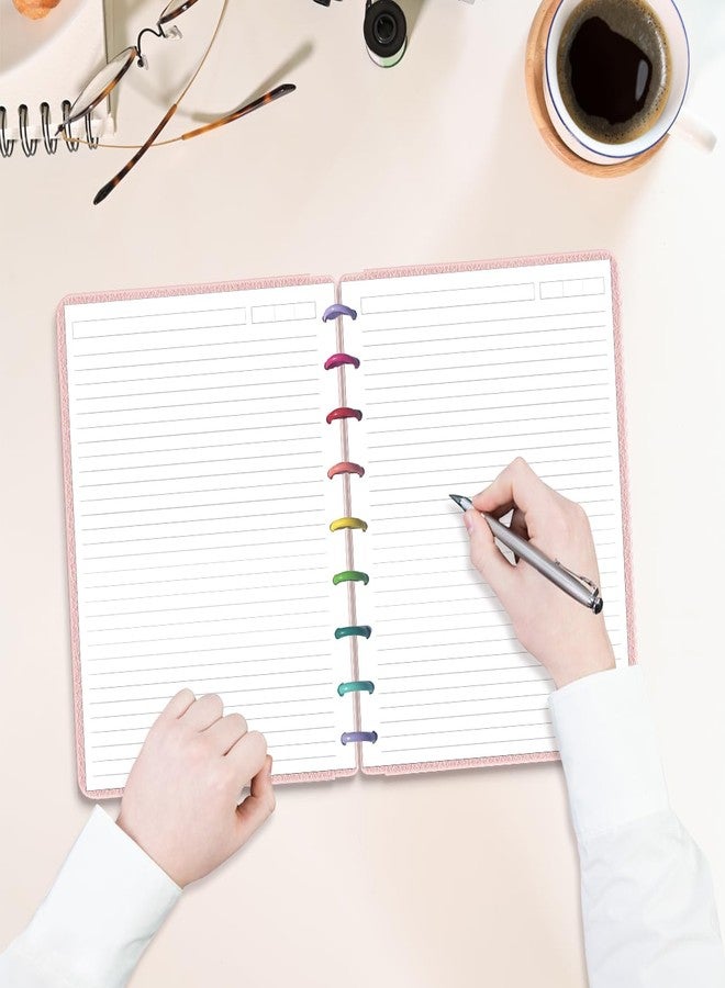 ورق إعادة تعبئة مُسطّر مُجلّد بـ 9 أقراص، حجم كلاسيكي، حشوات Happy Planners مُثقّبة مُسبقًا، 100 ورقة/200 صفحة من الورق السائب، ورق أبيض 100 غرام/متر مربع، 7 بوصات × 9.25 بوصة - Image 4