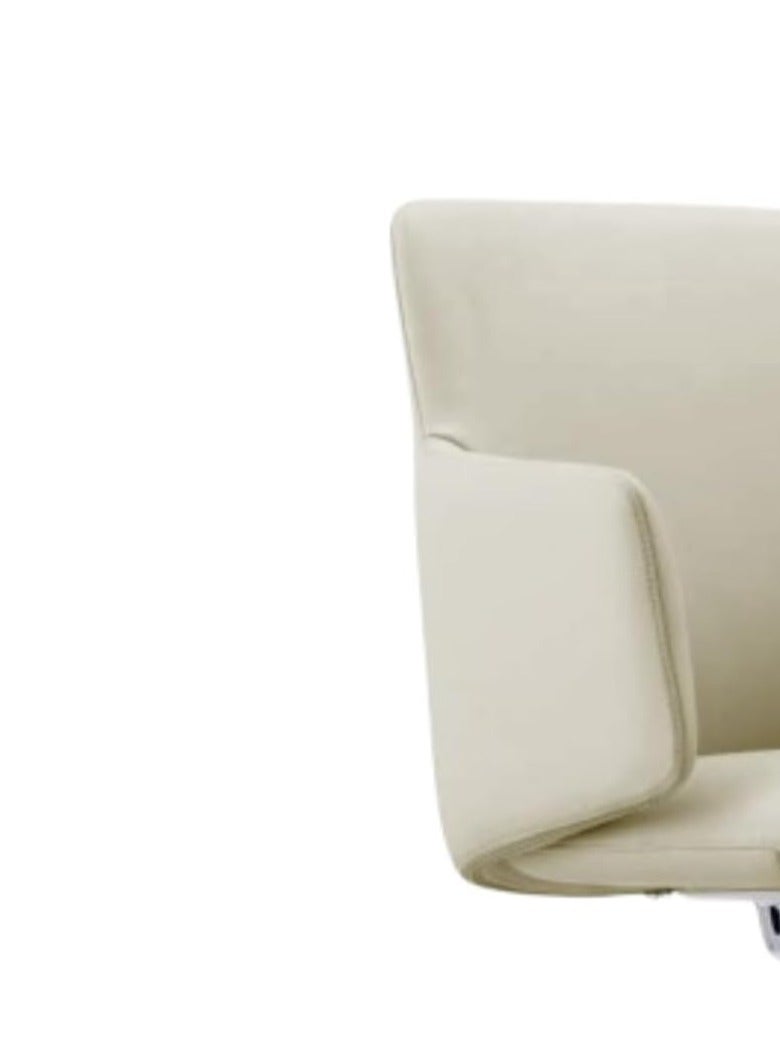 NEO FRONT FURNITURE Meeting Chair Premium Beige Leather - Stylish PU Reclining Office Conference Seating for Office, Hotel, and Home Use (1)  - Image 3