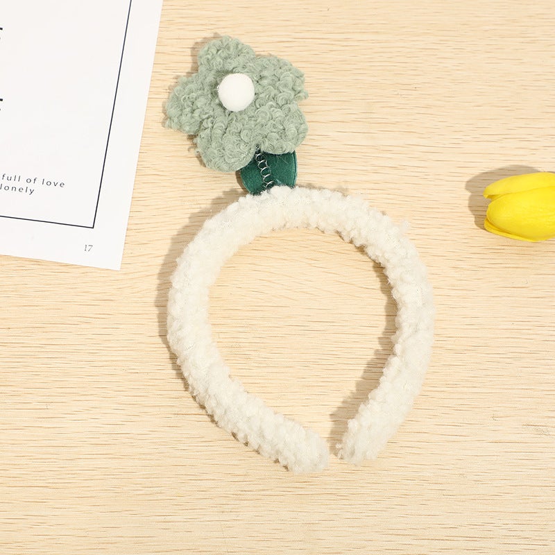 Generic Cute Tulip Flower Hairband Cartoon Caterpillar Headwear Small green flower