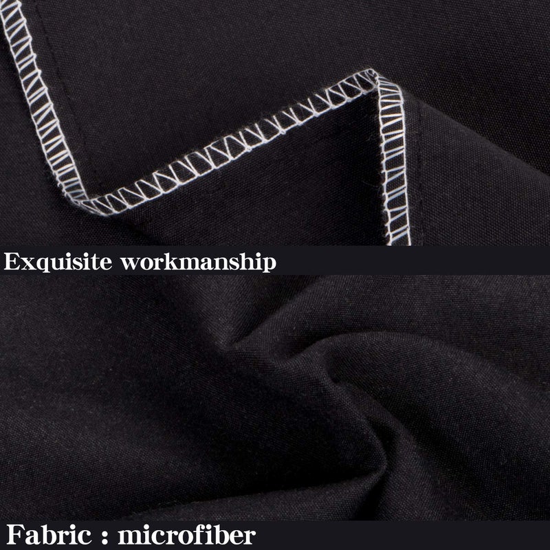 NTBAY Queen Pillowcase Set - 4 Pack Brushed Microfiber 20x30 Pillowcases - Soft, Wrinkle-Free, Fade-Resistant, Stain-Resistant, Black Pillowcases with Envelope Closure - 20x30 Inches, Black - Image 2