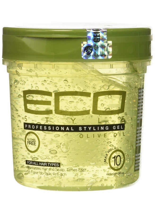 إيكو ستايل جل التصفيف الاحترافي بزيت الزيتون بقوة 10 16 أونصة (عبوة من قطعة واحدة) - Image 1