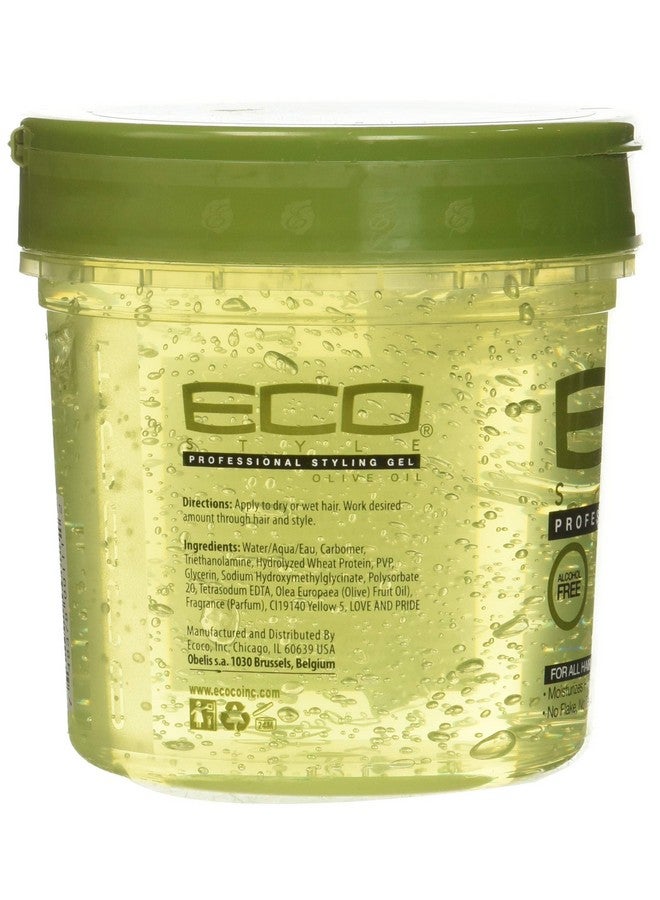 إيكو ستايل جل التصفيف الاحترافي بزيت الزيتون بقوة 10 16 أونصة (عبوة من قطعة واحدة) - Image 4