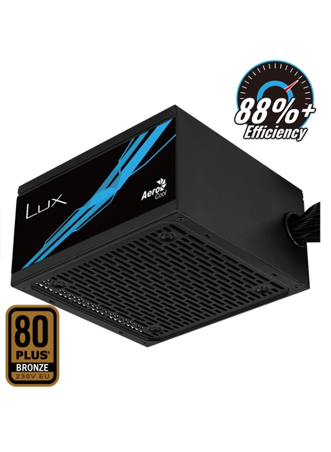 AeroCool LUX 750W Power Supply 230V APFC UK Box | ATX Gaming PSU with, 80+ Efficiency, Silent 12cm Fan, Reliable Power for Desktop PC, Stable Voltage Output, Durable PSU for Workstation and Gaming Builds - Image 1