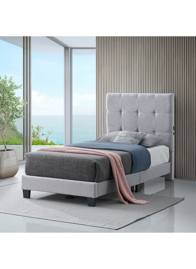Home Box Kulltorp Smart Upholstered Single Bed 101 x 121 x 216 cm  - Image 1