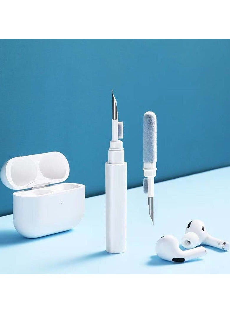 Loquat 3 In 1 AirPods Cleaning Kit, Earphone Cleaner Kit  Earbuds Cleaning Brush Pen, Multifunctional Earphone Cleaning Pen, Portable Small Brush, Dust Removal Brush, For Headphones, Keyboards, Mobile Phon - Image 1