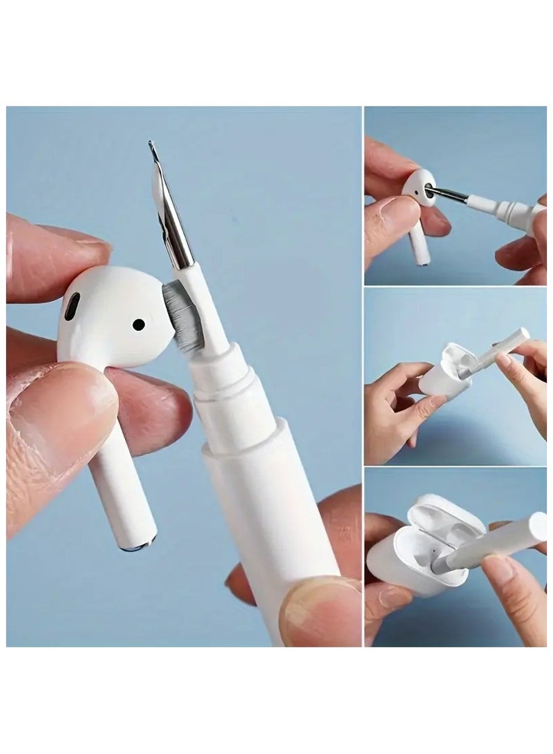 Loquat 3 In 1 AirPods Cleaning Kit, Earphone Cleaner Kit  Earbuds Cleaning Brush Pen, Multifunctional Earphone Cleaning Pen, Portable Small Brush, Dust Removal Brush, For Headphones, Keyboards, Mobile Phon - Image 2