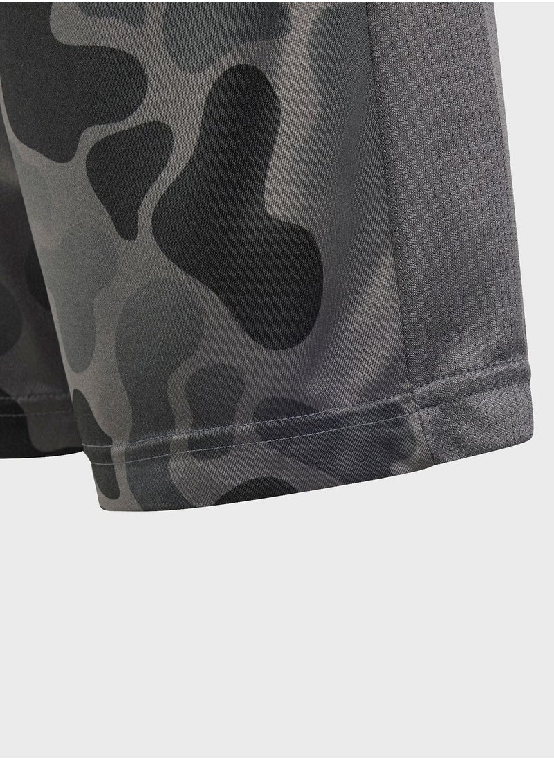 Adidas - Kids Train Essential All Over Printed Shorts - Image 1