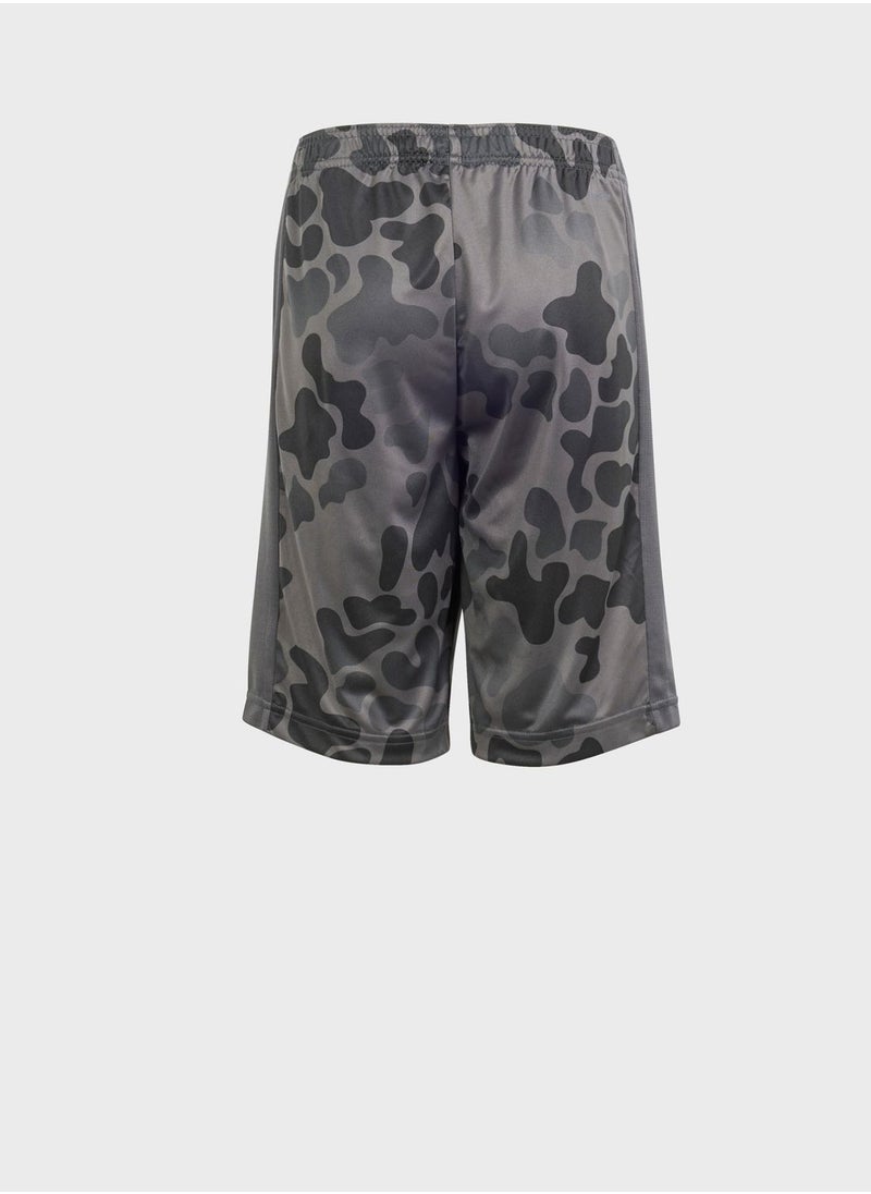 Adidas - Kids Train Essential All Over Printed Shorts - Image 1