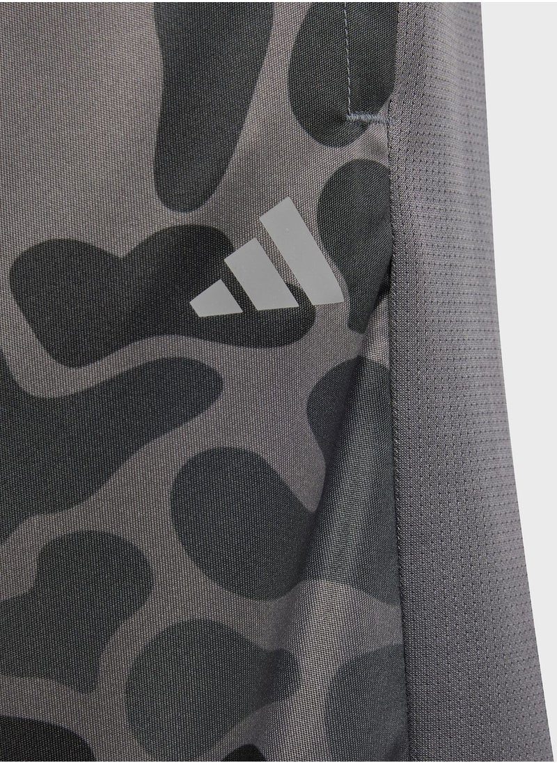 Adidas - Kids Train Essential All Over Printed Shorts - Image 1
