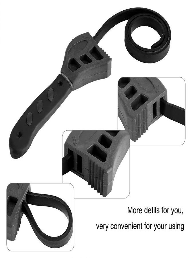 Nikou Oil Filter Wrench - 500mm Universal Rubber Band Wrench Multifunctional Wrench Adjustable Bottle Opener Can Lid Tightening Loosening Wrench, Universal Oil Filter Wrench Can Opener - Image 4