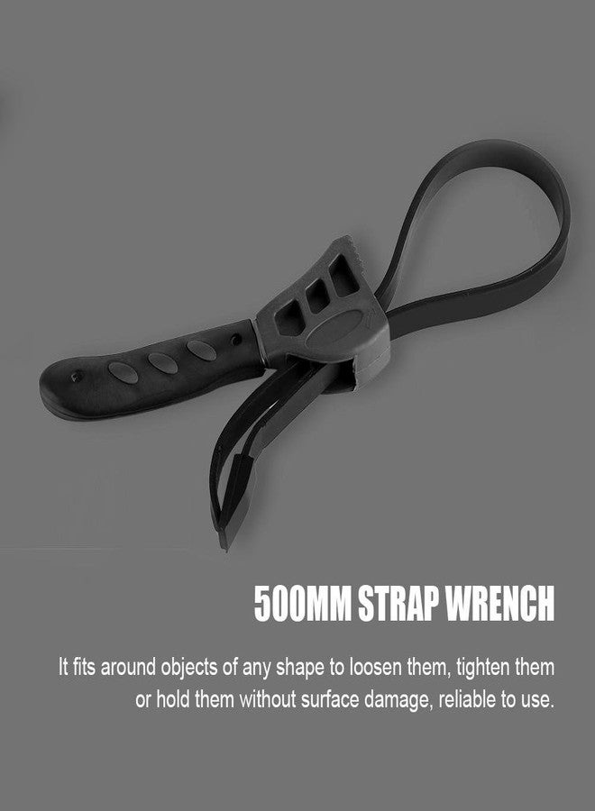 Nikou Oil Filter Wrench - 500mm Universal Rubber Band Wrench Multifunctional Wrench Adjustable Bottle Opener Can Lid Tightening Loosening Wrench, Universal Oil Filter Wrench Can Opener - Image 2