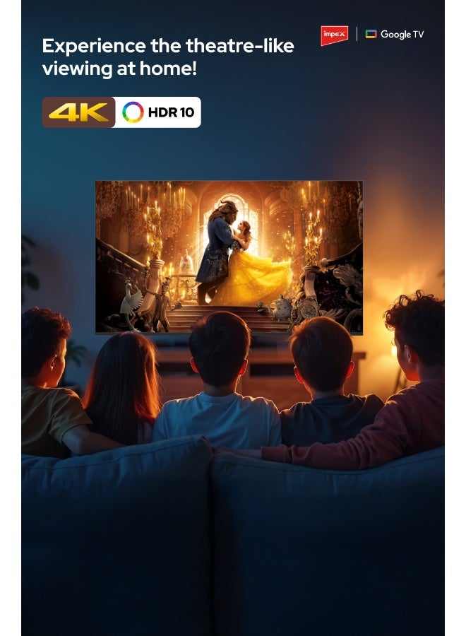 Impex 50 Inch Google QLED TV, 4K Ultra HD 3840x2160, Smart TV with Voice Remote, Dolby Audio, WiFi Bluetooth, HDMI ARC, DVB T2/S2, 178° Viewing Angle, Wall Mount Included, 2 Year Warranty - evoQ 50S4QLC2R120 Evoq50QLC Black - Image 4