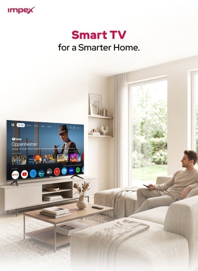 Impex 50 Inch Google QLED TV, 4K Ultra HD 3840x2160, Smart TV with Voice Remote, Dolby Audio, WiFi Bluetooth, HDMI ARC, DVB T2/S2, 178° Viewing Angle, Wall Mount Included, 2 Year Warranty - evoQ 50S4QLC2R120 Evoq50QLC Black - Image 2
