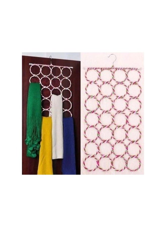 2 شماعة متعددة الاستخدامات للطرح والكرفتات – 28 عين بألوان متعددة لتعليق سهل وتنظيم أنيق للملابس - Image 2