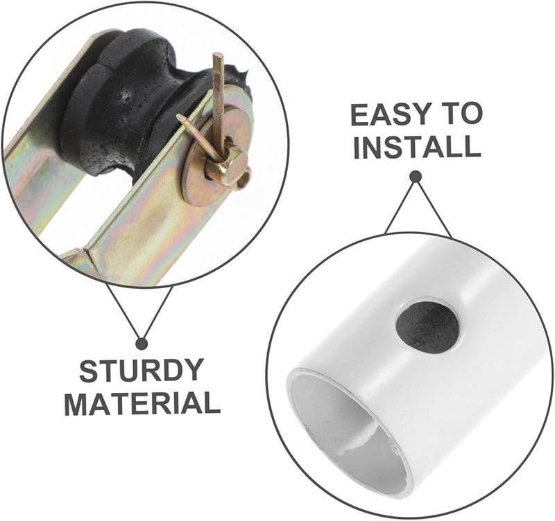 Jojofuny 4 Sets Ceiling Fan Downrod Extension Poles Double Design Installation Support Kit - Image 3