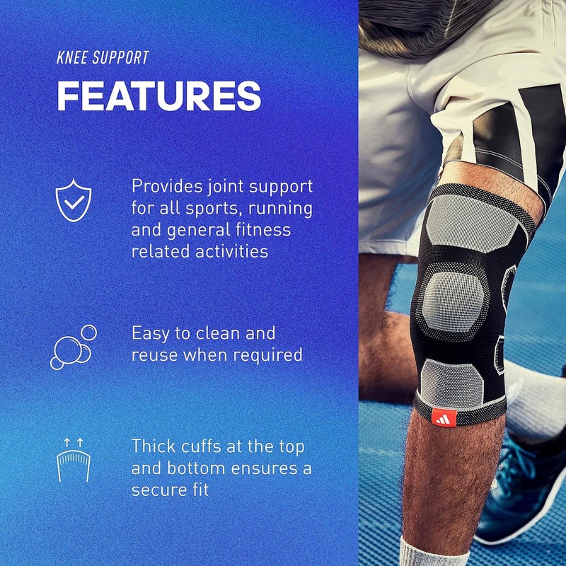 Adidas Knee Support – Large Compression Sleeve for Joint Stability & Sports Injury Prevention - Image 3